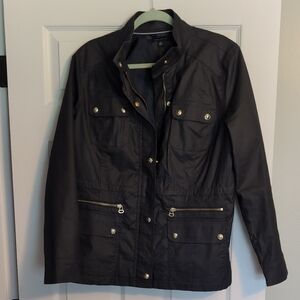 Tommy Hilfiger Black Utility Jacket with Gold Accents